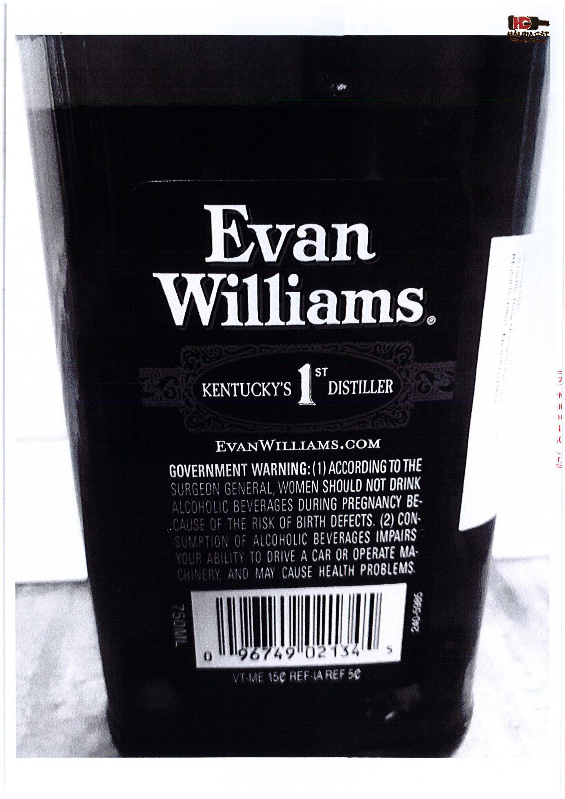 Whisky Bourbon Evan Williams Kentucky Straight Bourbon 750ml h├¼nh s║unh 5 scaled