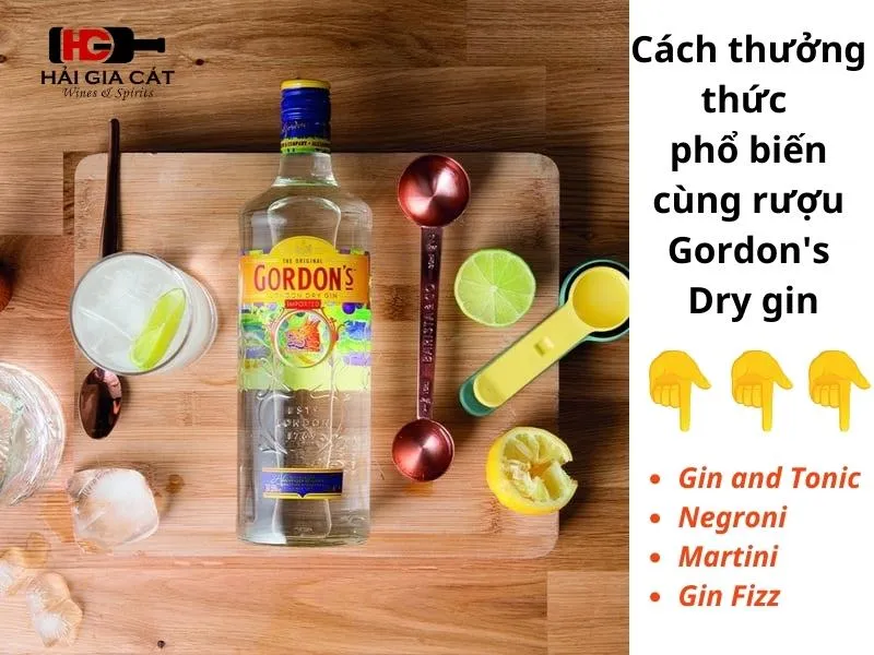 Những cách thưởng thức rượu Gordon's London Dry Gin