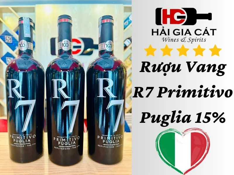 Giới thiệu rượu Vang R7 Primitivo Puglia