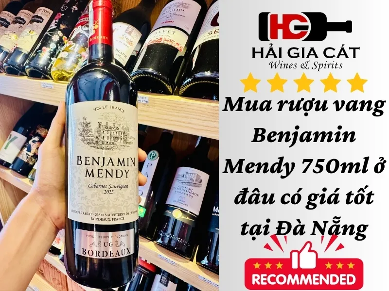 Mua rượu vang Benjamin Mendy 750ml ở đâu có giá tốt tại Đà Nẵng