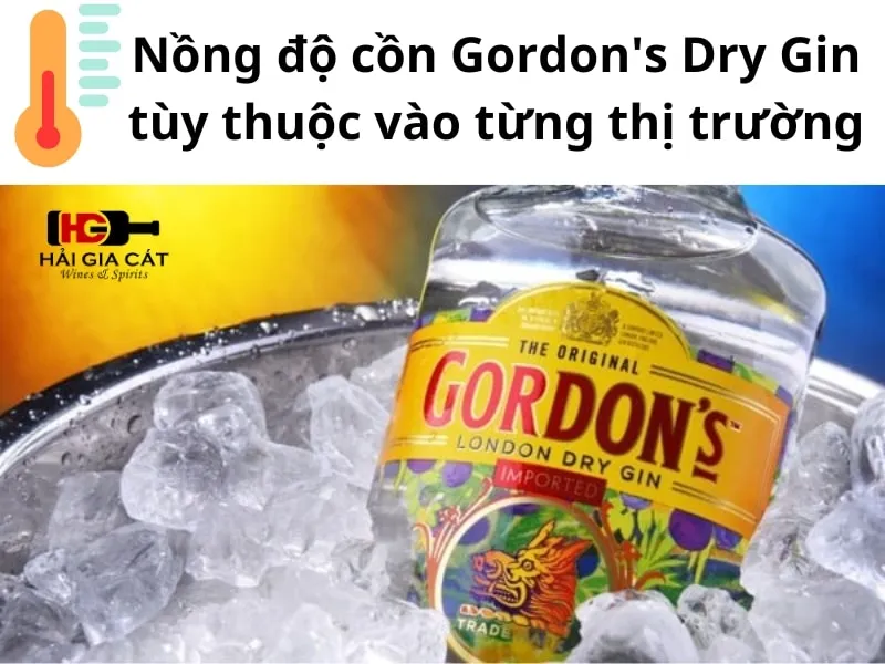 Nồng độ cồn của rượu Gordon's Dry Gin