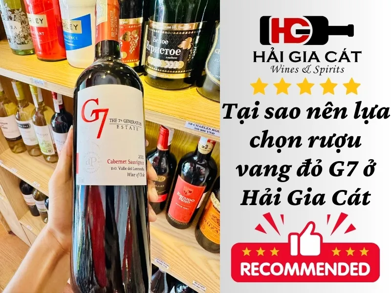 Tại sao lựa chọn rượu vang đỏ G7 Chile ở Hải Gia Cát