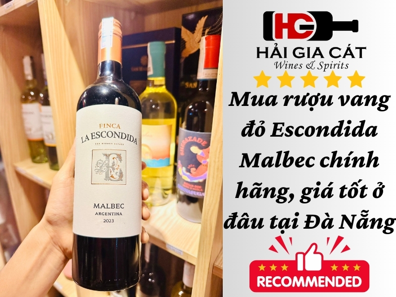 Mua rượu vang đỏ Escondida Malbec chính hãng, giá tốt ở đâu tại Đà Nẵng