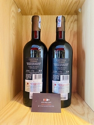 Rượu vang Cantina Vierre Vino Rosso D’italia mặt sau