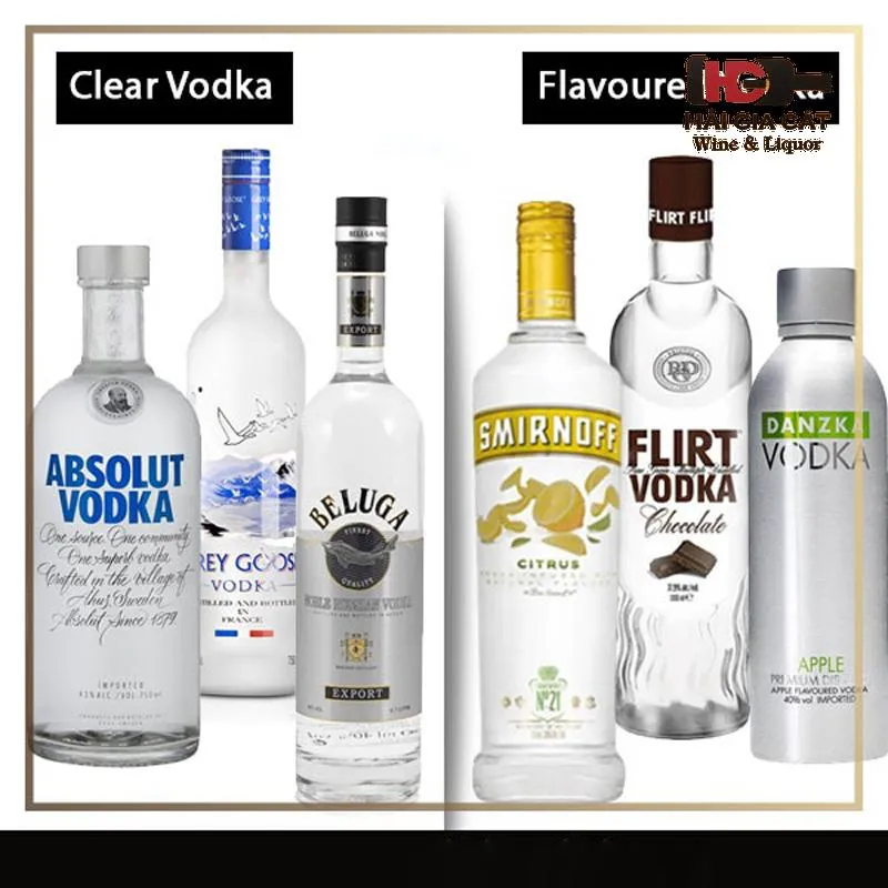 Có 2 loại Vodka là Vodka thường và Vodka trái cây