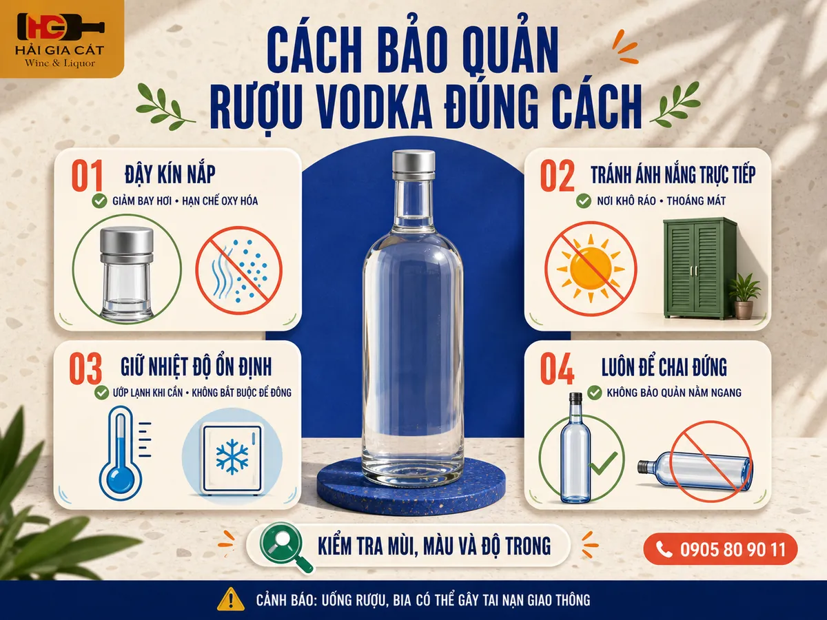 Cach Bao Quan Ruou Vodka Dung Cach