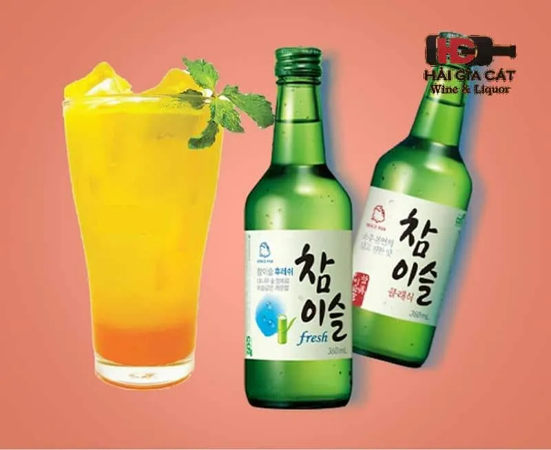 Pha cocktail rượu soju vị xoài