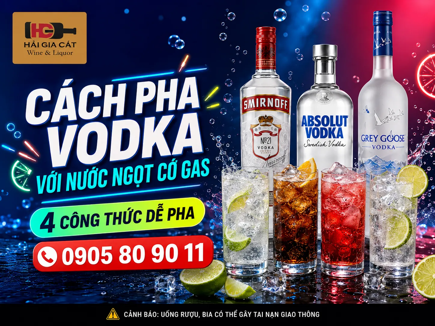 Cách Pha Vodka Với Nước Ngọt Có Gas
