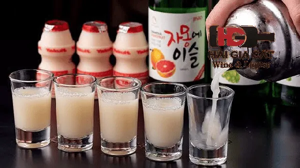 Rượu soju và sữa tươi