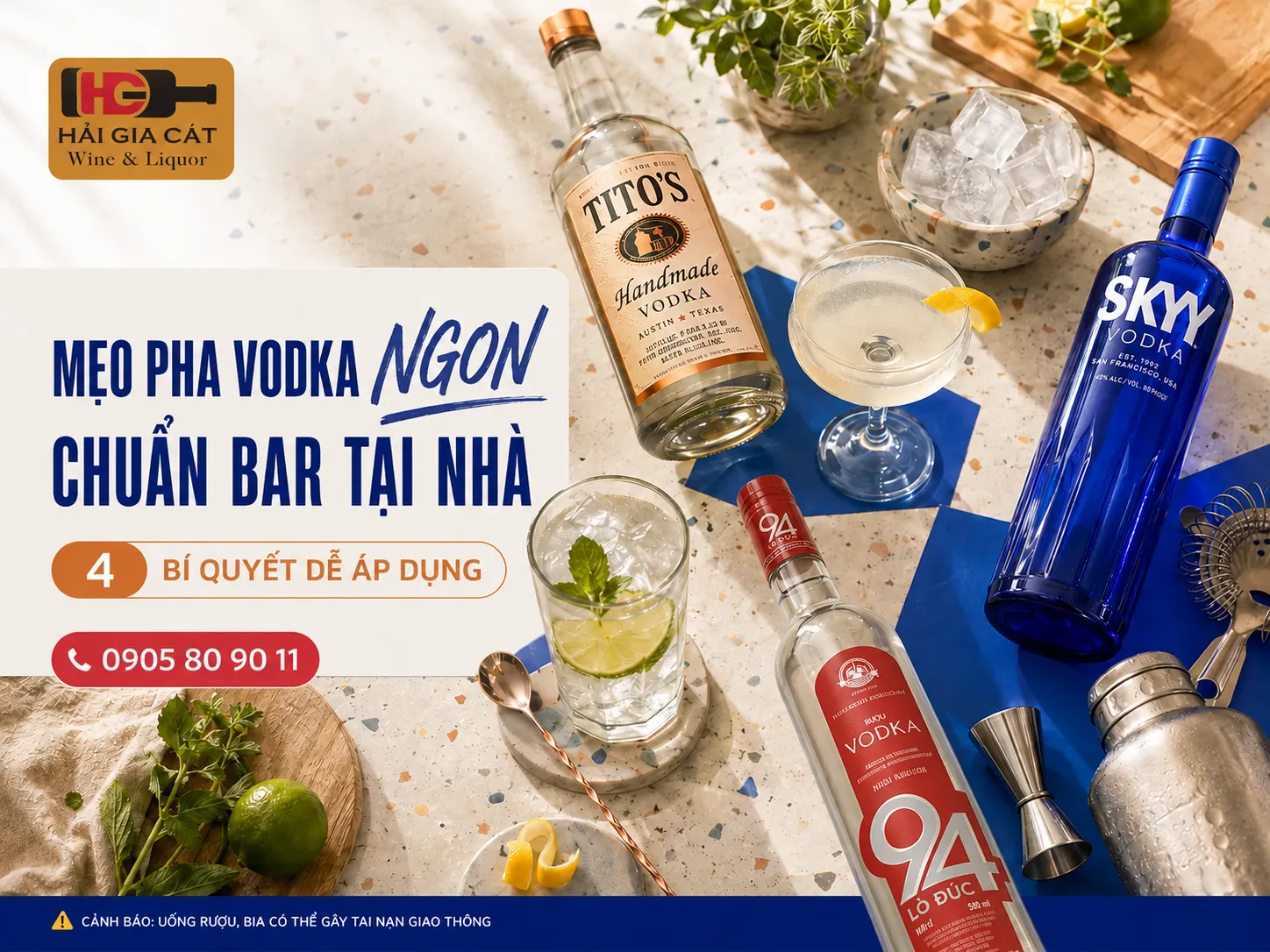 Mẹo Pha Vodka Ngon Chuẩn Bar Tại Nhà