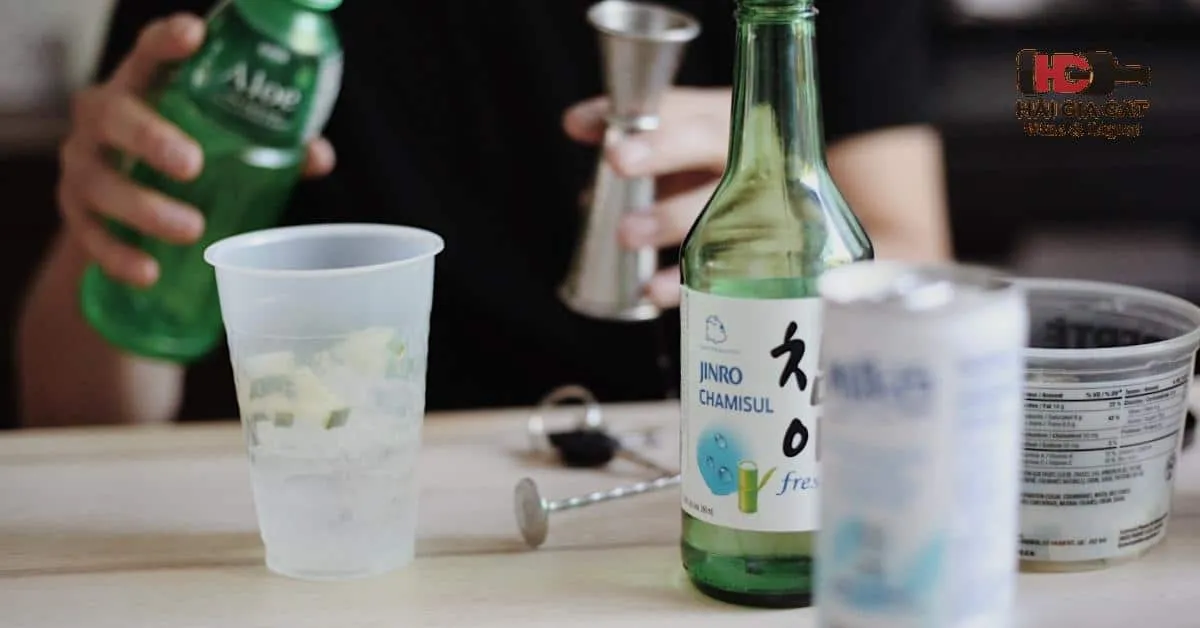 pha rượu hoa quả soju