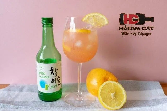 pha rượu soju với sprite