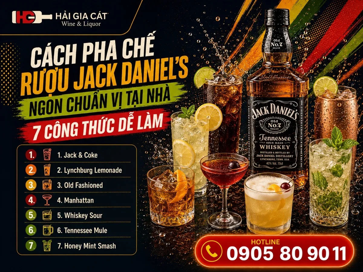 7 Cách pha chế rượu Jack Daniels ngon chuẩn vị tại Nhà