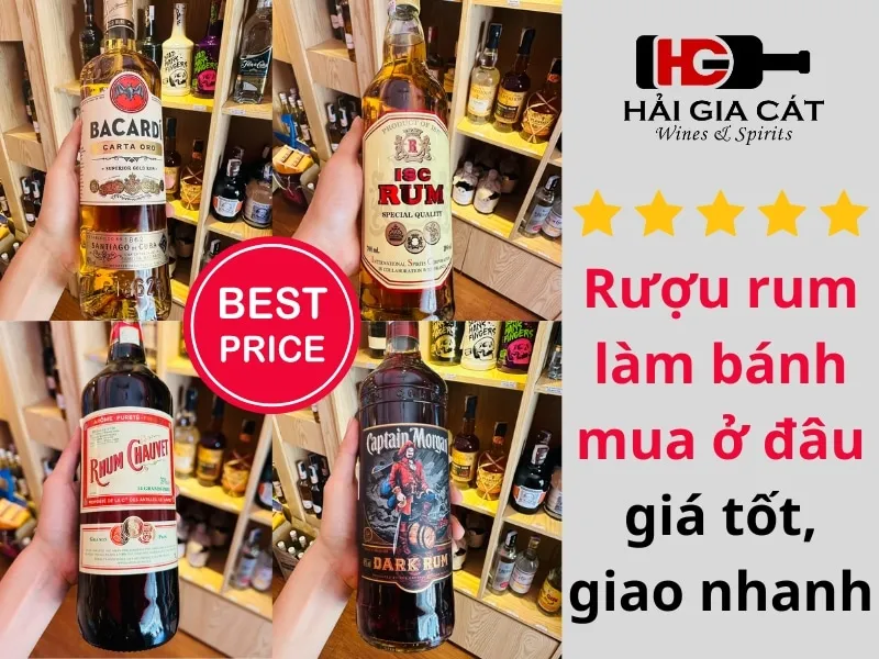 Rượu rum làm bánh mua ở đâu???