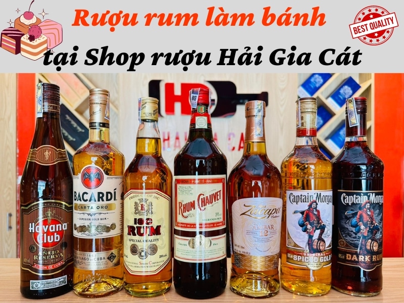 Rượu rum làm bánh tại Hải Gia Cát