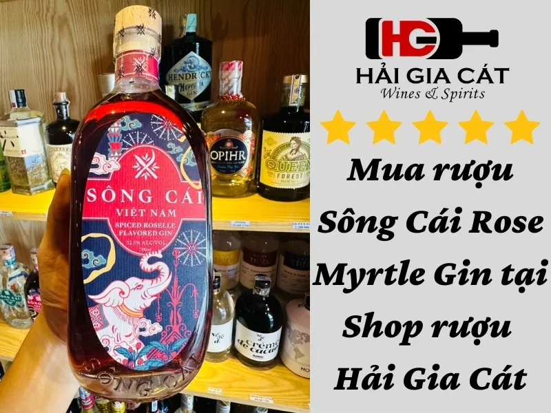 Mua rượu Sông Cái Rose Myrtle Gin tại Shop rượu Hải Gia Cát