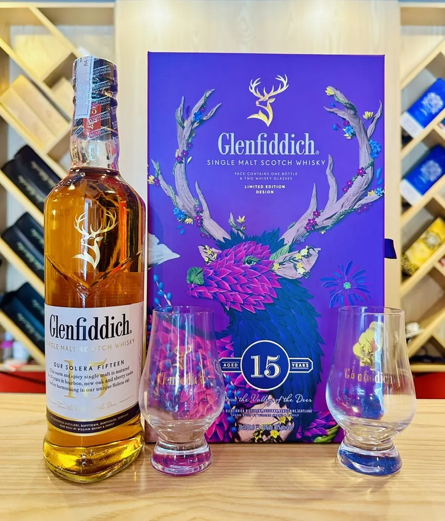 Ruou Glenfiddich 15 Nam Hop Qua Tet Tai Hgc