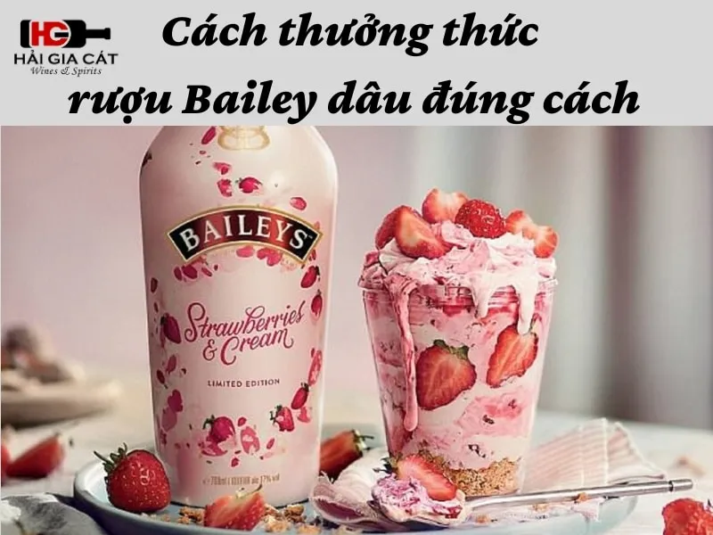 Cách thưởng thức rượu Bailey dâu 