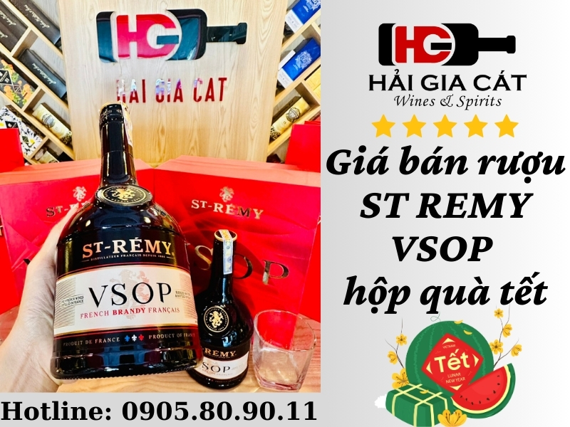 Giá bán Rượu ST REMY VSOP hộp quà tết bao nhiêu