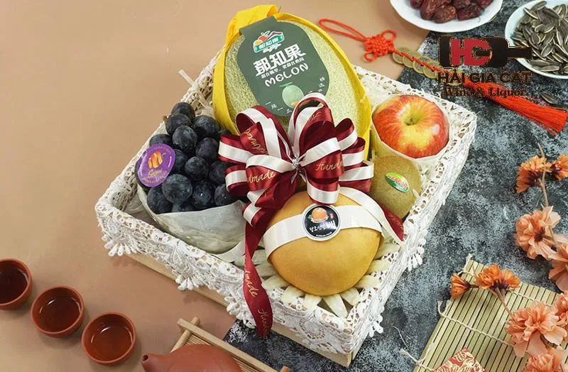 Giỏ hoa quả tết cho doanh nghiệp 