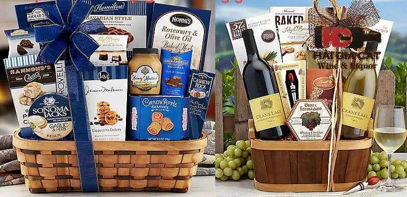Giỏ quà tết làm từ bánh kẹo ngoại nhập