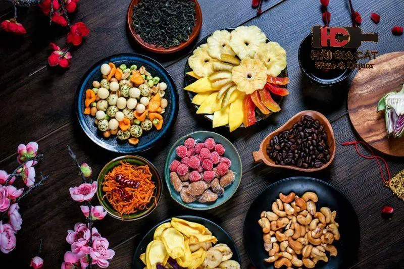 Hoa quả sấy rất được yêu thích ngày tết 