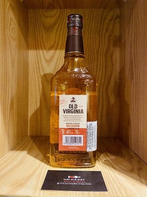Rượu Old Virginia Bourbon Whiskey Original mặt sau