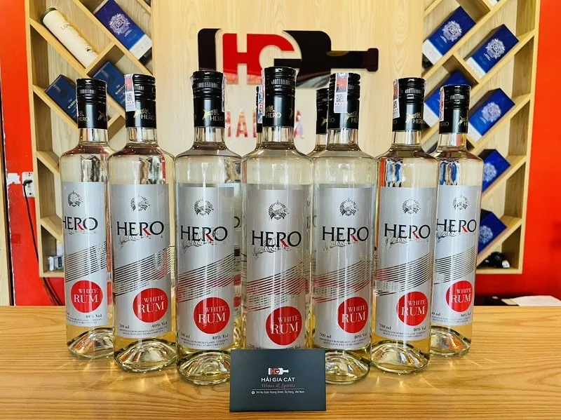 Giới thiệu rượu Hero White Rum 40 độ