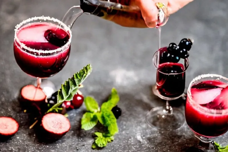 Cách pha chế cocktail rượu vang đỏ với trái cây