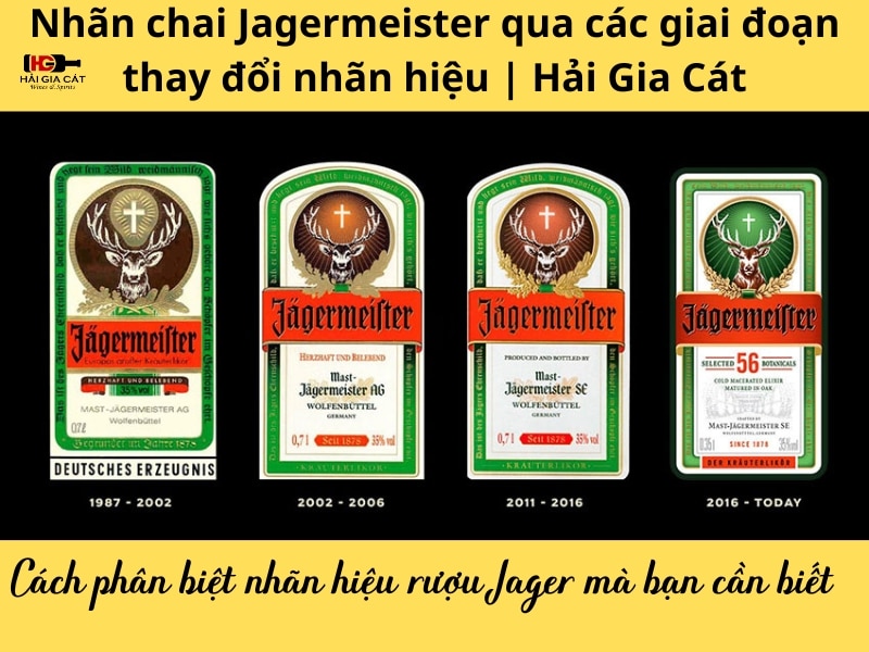 Nhãn chai rượu Jagermeister