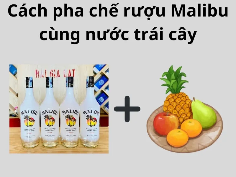 Cách pha chế rượu Malibu cùng nước trái cây