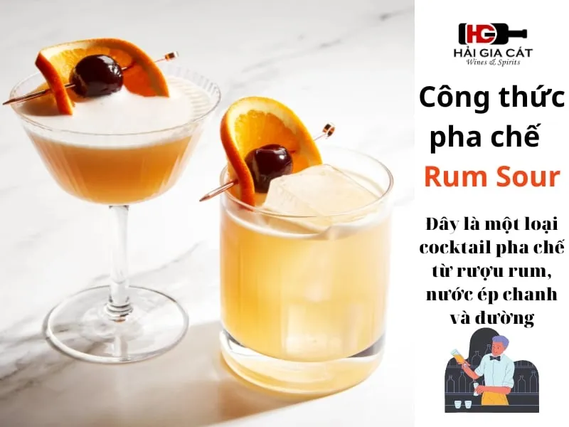 Công thức pha chế Rum Sour