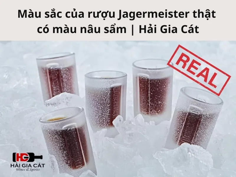 Màu sắc rượu Jagermeister thật