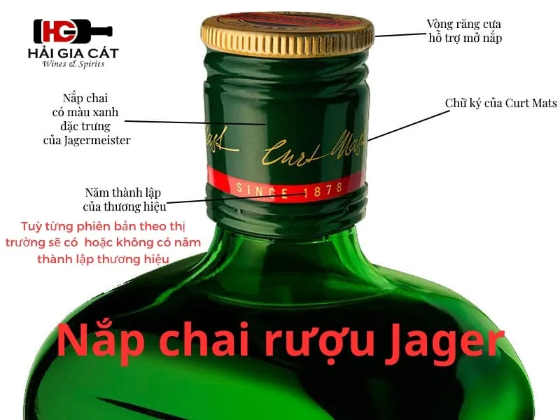 Nắp chai rượu Jagermeister chuẩn