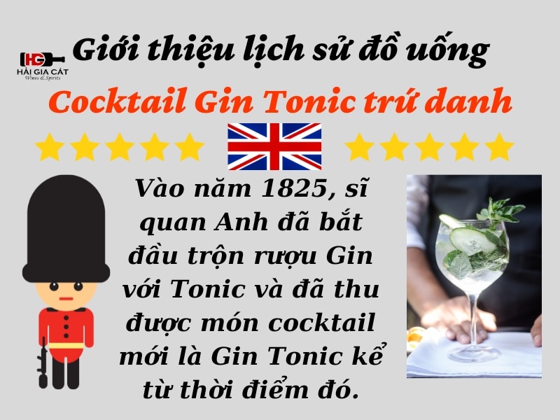 Giới thiệu lịch sử đồ uống Cocktail Gin Tonic trứ danh