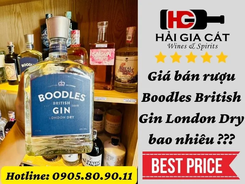 Giá bán rượu Boodles British Gin London Dry bao nhiêu ???