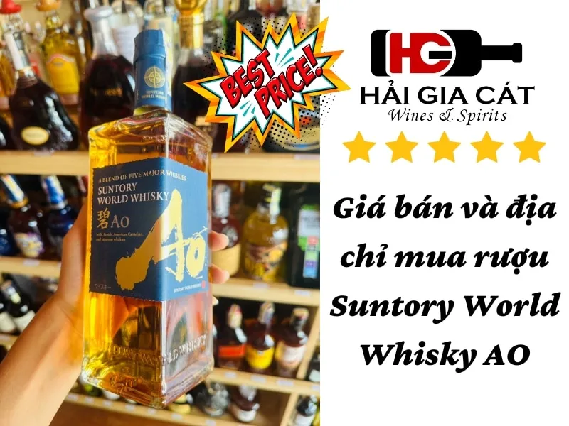 Giá bán và địa chỉ mua rượu Suntory World Whisky AO