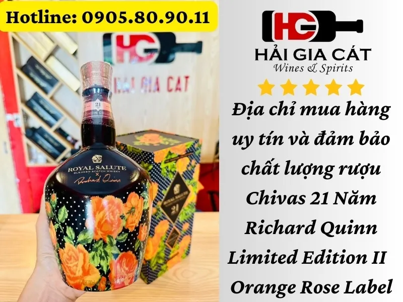 Địa chỉ mua uy tín rượu Chivas 21 Năm Richard Quinn Limited Edition Orange Rose Label