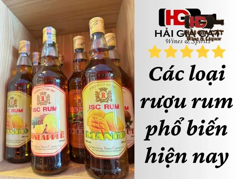 Các loại rượu rum phổ biến hiện nay