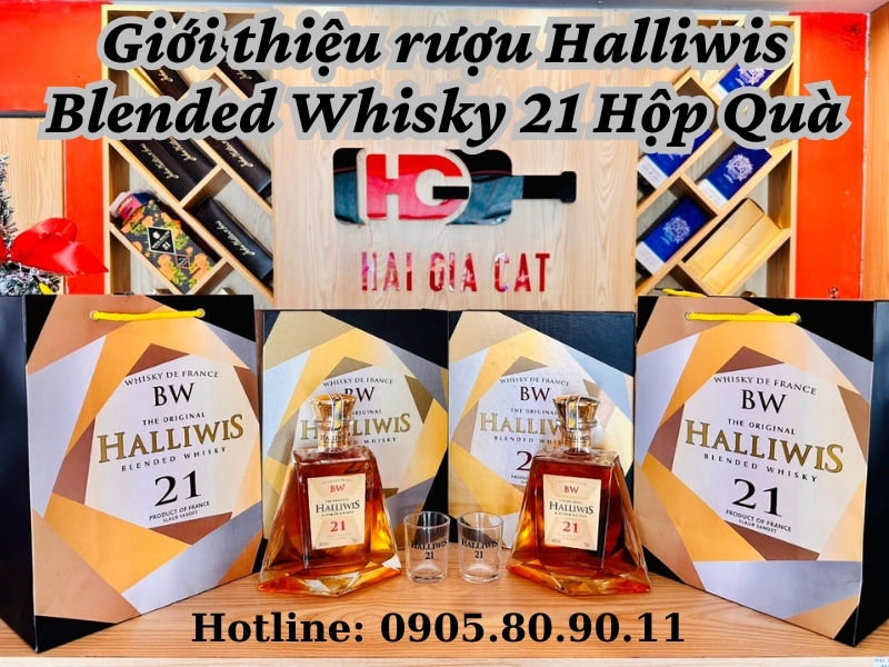 Giới thiệu Rượu Halliwis Blended Whisky 21 Hộp Quà