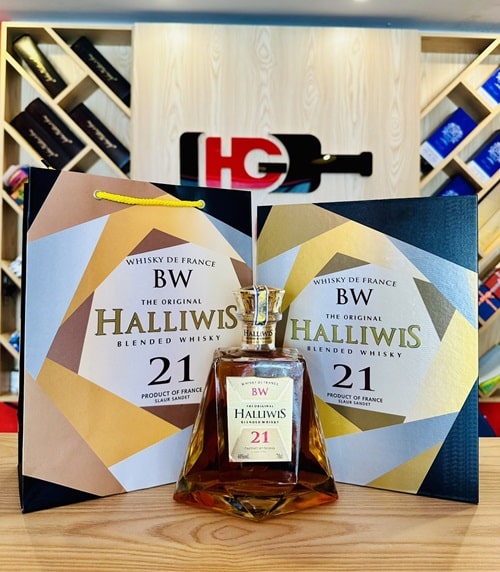 Rượu Halliwis Blended Whisky 21 Hộp Quà