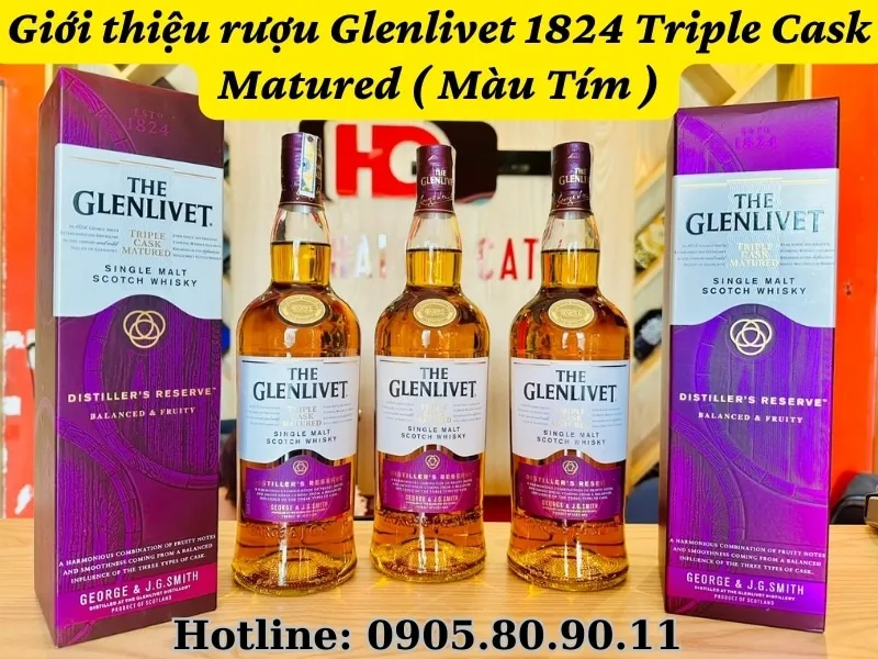 Giới thiệu rượu Glenlivet 1824 Triple Cask Matured ( Màu Tím )
