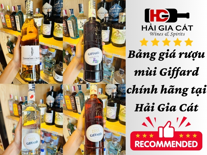 Bảng giá rượu mùi Giffard chính hãng tại Hải Gia Cát