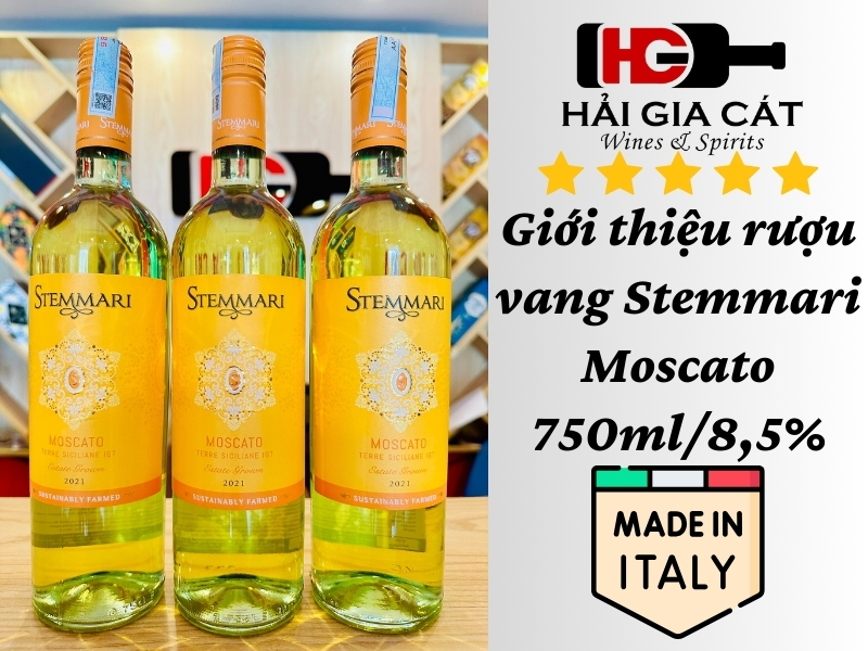 Giới thiệu rượu vang Stemmari Moscato