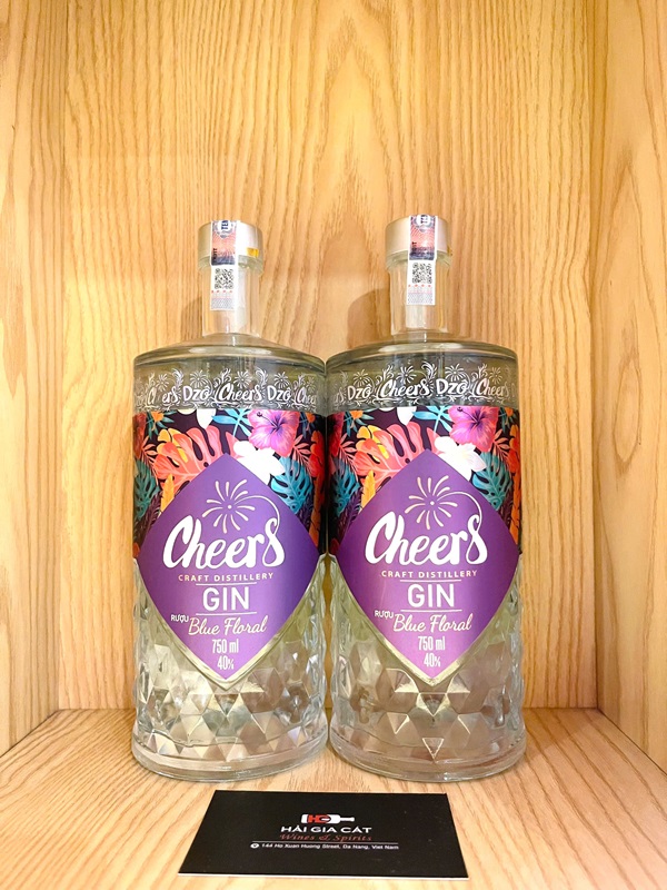 Ruou Gin Cheers Blue Floral 2024