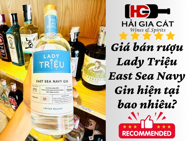 Giá bán rượu Lady Triệu East Sea Navy Gin hiện tại bao nhiêu?