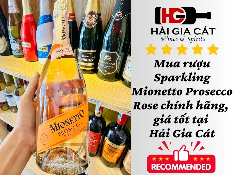Mua rượu Sparkling Mionetto Prosecco Rose chính hãng, giá tốt tại Hải Gia Cát