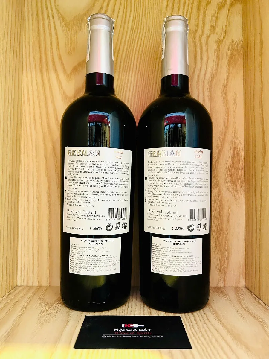 Ruou Vang German Merlot Mat Sau