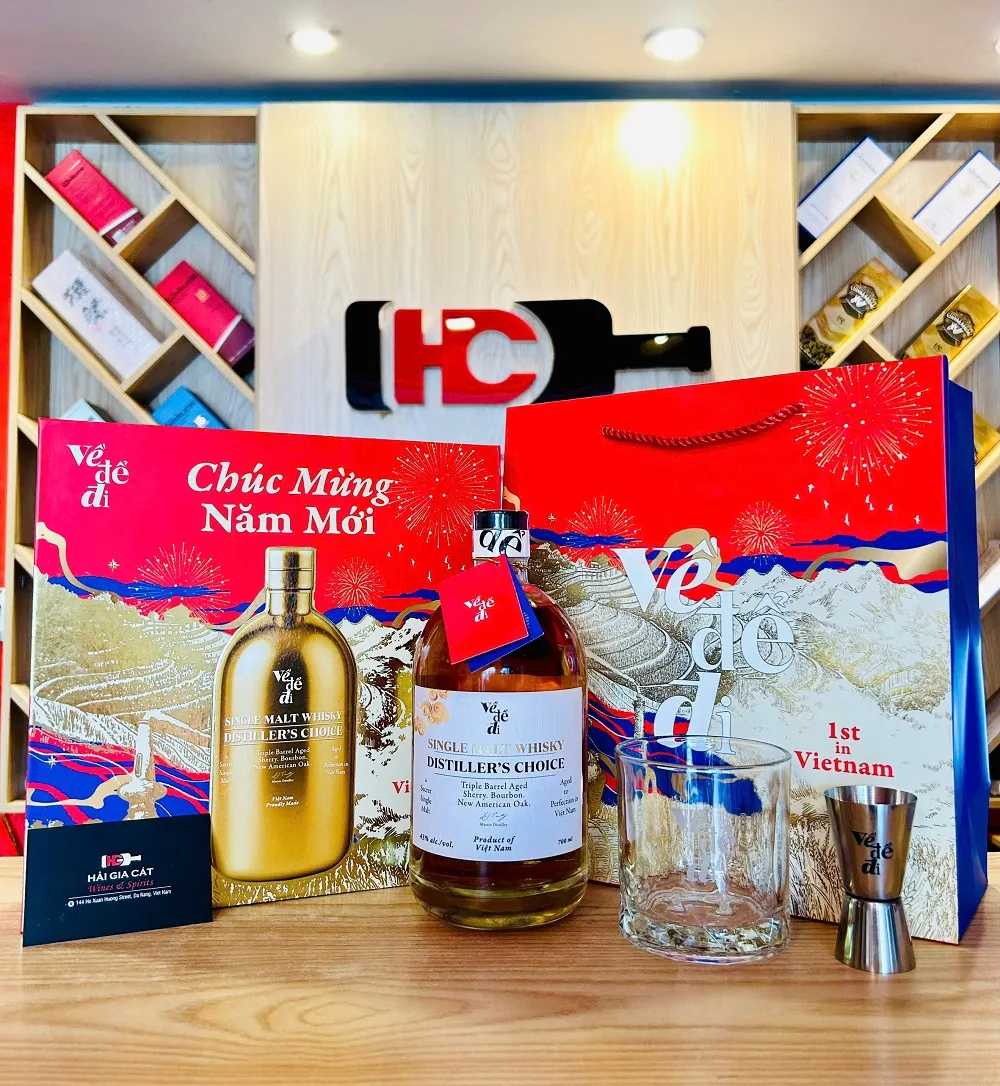 Hop Qua Ruou Ve De Di Single Malt Whisky