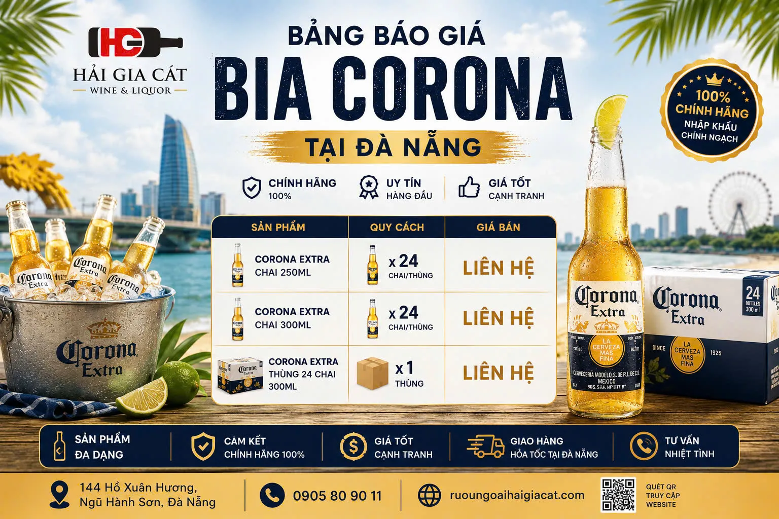 Bang Gia Bia Corona Tai Da Nang